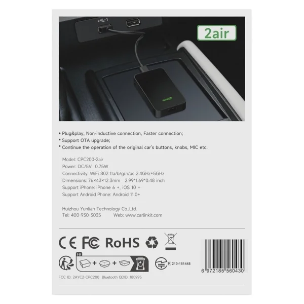 Carlinkit Cpc200-2aır Kablosuz Carplay Adaptör - Görsel 5