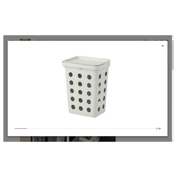 Ikea Hallbar 10 Lt Atık Ayırma Kutusu Açık Gri - Görsel 2