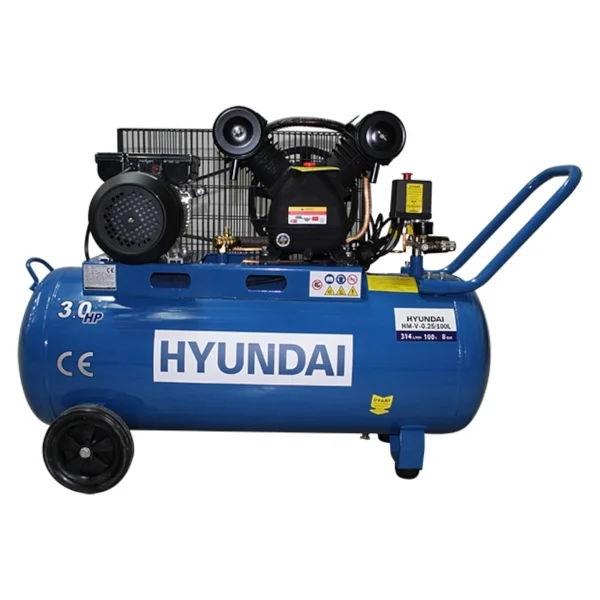 Hyundai Hmv0.25 V 3 Hp 100 Lt Hava Kompresörü - Görsel 2