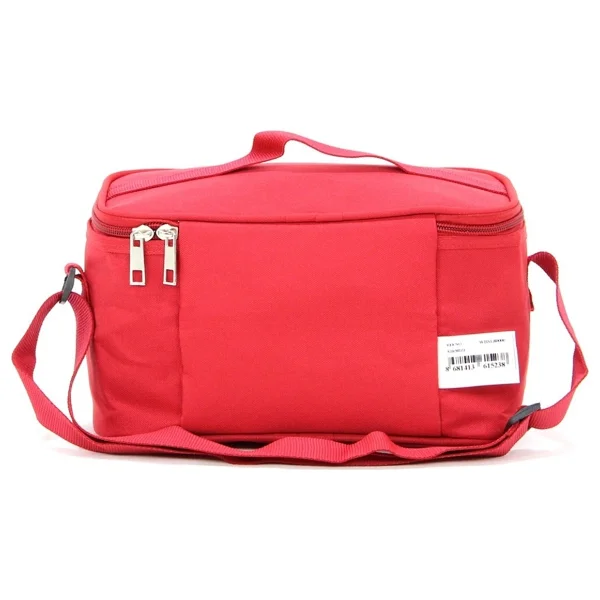 Wia Kırmızı Isı Yalıtımlı Kapaklı Geniş Hacimli Ayarlanabilir Askılı Polyester Beslenme Çantası 13x24x14 Cm - Görsel 4