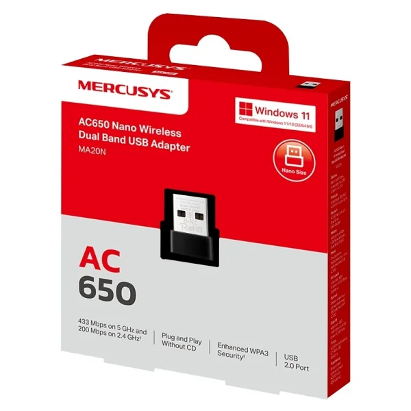 Mercusys Ma20n 650 Mbps Kablosuz Ağ Adaptörü - Görsel 3
