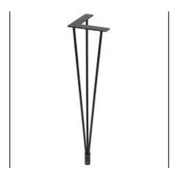 Çetinel Metal 73 Cm Uzunlukta Siyah Metal Masa Ayağı Modern Tasarım 4 Adet - Görsel 2
