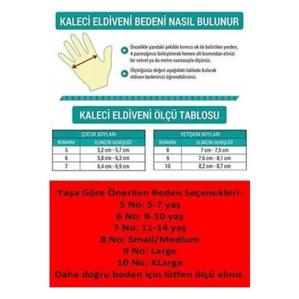 Liggo Reflex Yetişkin Ve Çocuk Kaleci Eldiveni Bilek Bandajlı 5-6-7-8-9-10 Numara - Yeşil - Görsel 2