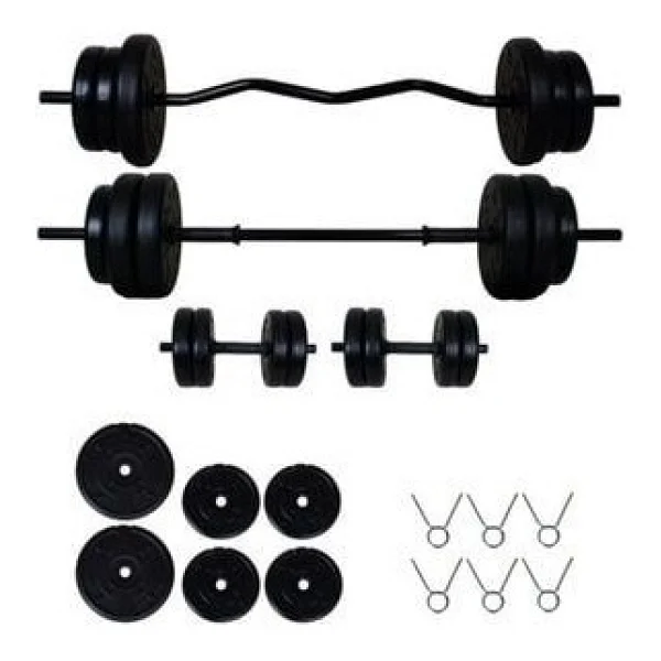 Dambıl 38 Kg Z Barlı Ve Düz Barlı Dambıl Halter Seti - Görsel 7