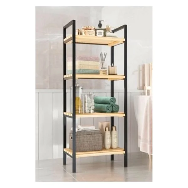 Bino Banyo Düzenleyici Mutfak Rafı Banyo Dolabı Çok Amaçlı Dolap 4 Katlı Metal - Görsel 8