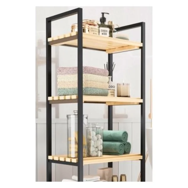 Bino Banyo Düzenleyici Mutfak Rafı Banyo Dolabı Çok Amaçlı Dolap 4 Katlı Metal - Görsel 6