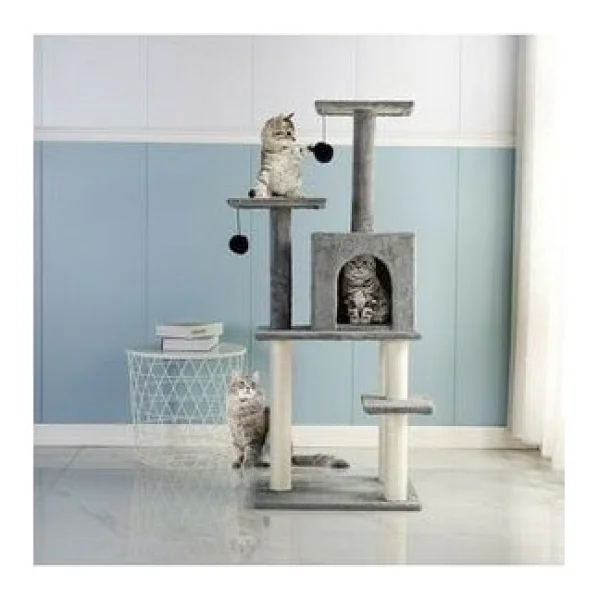 Nursoft Nr-0061 Antrasit Double Step Kedi Tırmalama Evi - Görsel 2