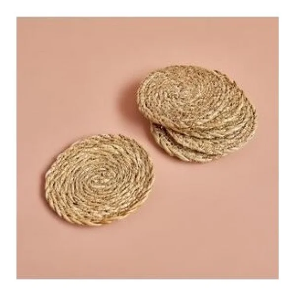 Bella Maison Rafe 6'lı Bardak Altlığı Naturel (10 Cm) - Görsel 4