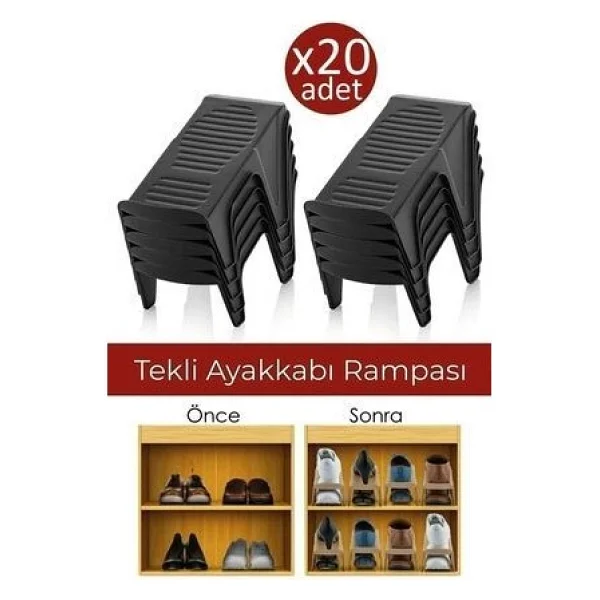 Meleni Home Tekli Ayakkabı Düzenleyici 5'li Rampa - Görsel 5
