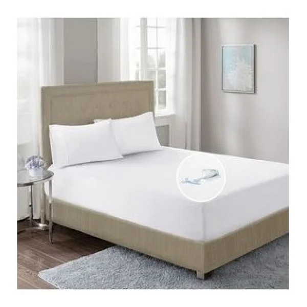 Suvay Micro Fitted Full Kenar Su Sıvı Geçirmez Alez Çarşaf 90 X 190 Tek Kişilik Beyaz Renkli Yatak Koruyucu - 90 X 190 Cm - Görsel 4