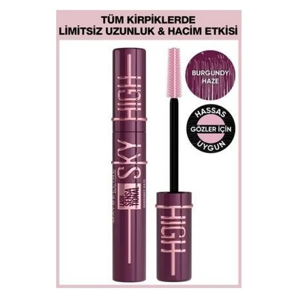 Maybelline New York Lash Sensational Sky High Mürdüm Maskara - Görsel 2