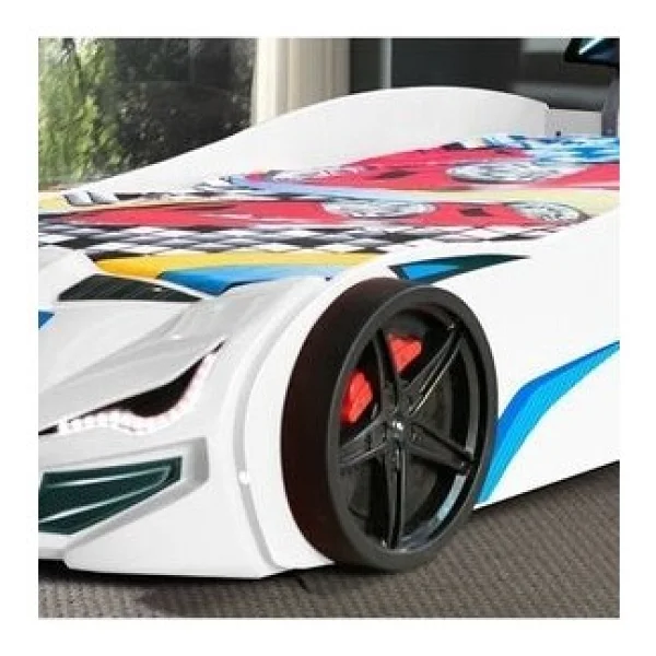 Setay Mobilya Merso Rüzgarlıklı Beyaz 90x190 Cm Arabalı Yatak - Görsel 4