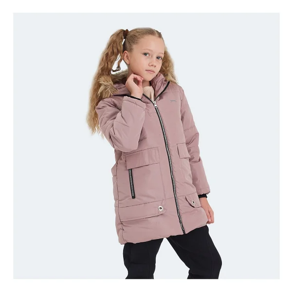 Slazenger Camelia Kapüşonlu Pudra Çocuk Mont - Görsel 3