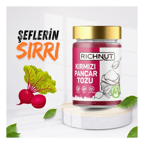 Richnut Kırmızı Pancar Tozu 150 Gr - Görsel 4
