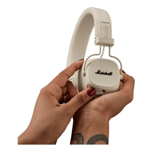 Marshall Major V Krem Kulak Üstü Bluetooth Kulaklık - Görsel 3