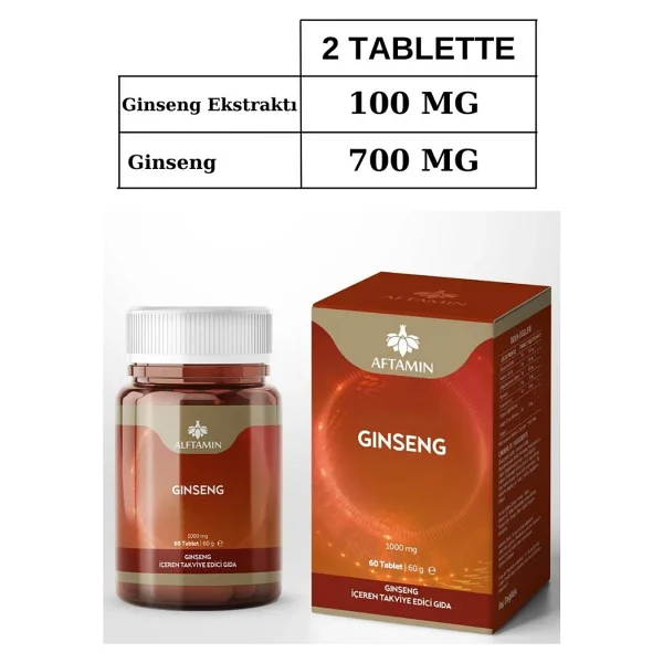Alftamin Ginseng 1000 Mg 60 Tablet - Görsel 3