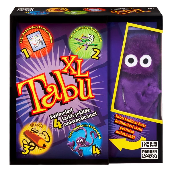 Hasbro Gaming Tabu XL Kutu Oyunu - 4 Anlatım Şekliyle 12+ Yaş İçin Parti Ve Aileye Uygun Eğlenceli Oyun - Görsel 3