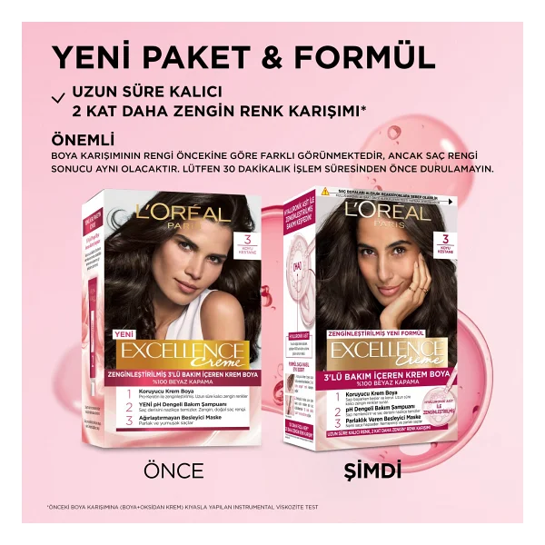 L'oreal Paris Excellence Creme 3 Koyu Kestane Saç Boyası - Görsel 6