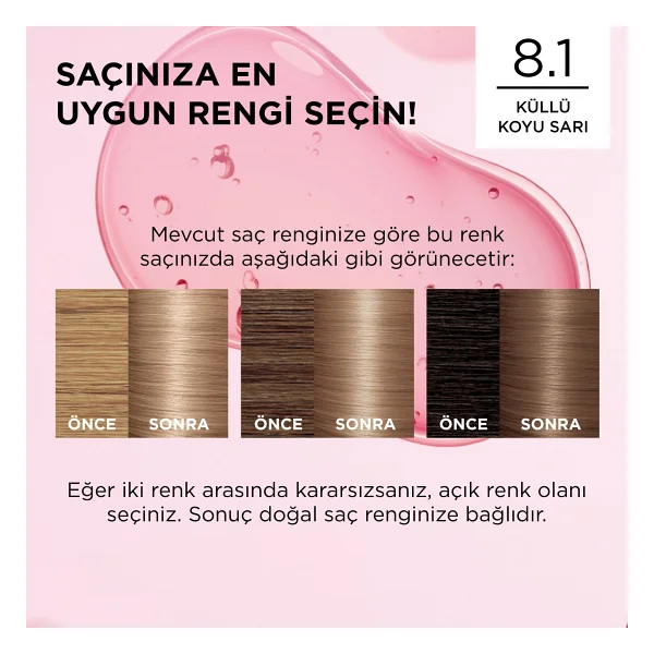L'oreal Paris Excellence Creme 8.1 Koyu Küllü Sarı Saç Boyası - Görsel 10
