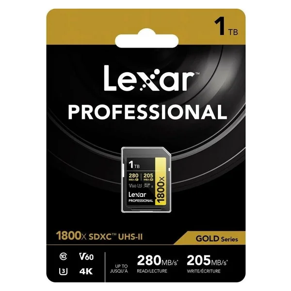 Lexar Gold Series 1800x Lsd1800001t Class 10 Uhs-Iı U3 V60 1 TB Hafıza Kartı - Görsel 7