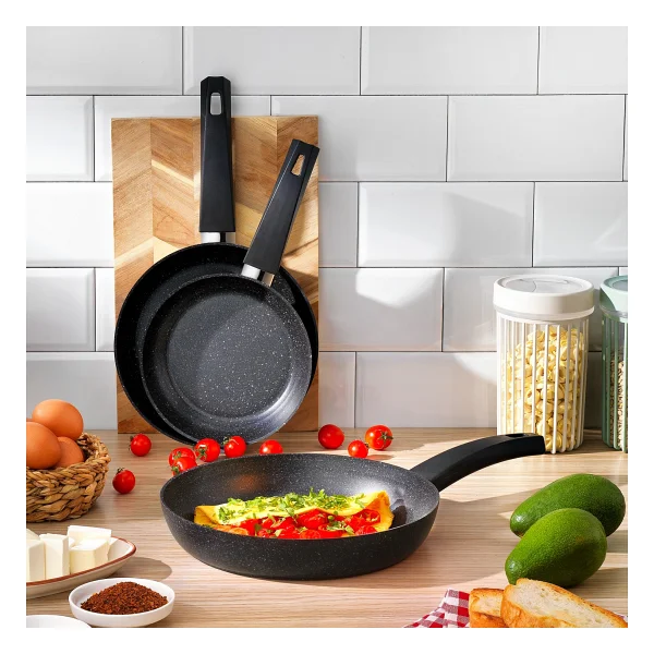 Schafer Black Stone 18-22-26 cm 3'lü Tava Seti - Görsel 10