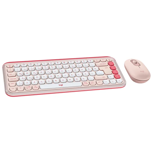 Logitech Pop Icon Combo 920-013077 Pembe Kablosuz Klavye Mouse Seti - Görsel 6