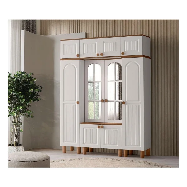 Avm 24 Ücretsiz Montaj-%100 Mdf-Aytaşı-Bohem Begonya Aynalı Portmanto - Görsel 4