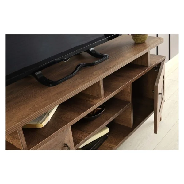 Venüs Vns Modüler 110 Cm Panjurlu Raflı TV Sehpası Barok Ceviz - Görsel 4