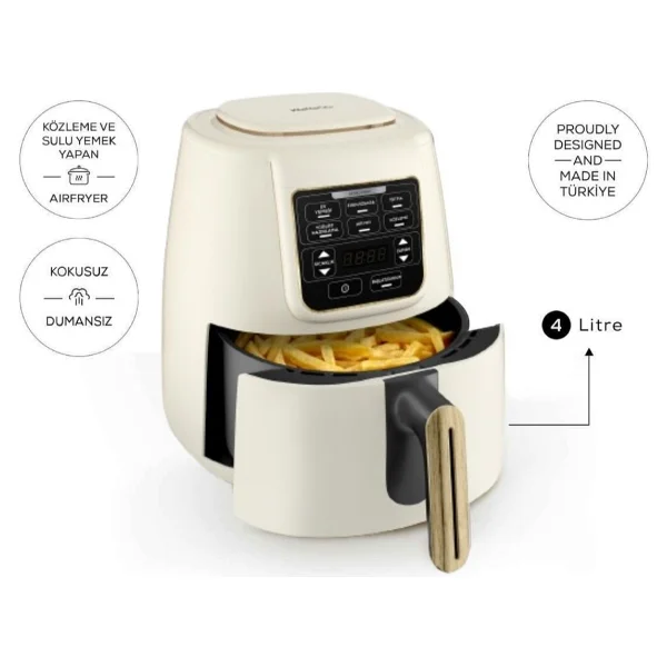 Karaca Air Pro Cook 3in1 XL 4 Lt Wood Craft Yağsız Fritöz - Görsel 2