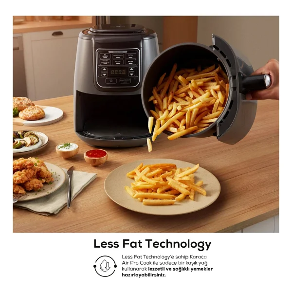 Karaca Air Pro Cook 3in1 XL 4 Lt Wood Craft Yağsız Fritöz - Görsel 3