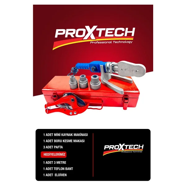 Proxtech Full Takım Premium Kalite Pprc Metal Çanta Plastik Boru Kaynak Prc Mini Makina Seti - Görsel 3