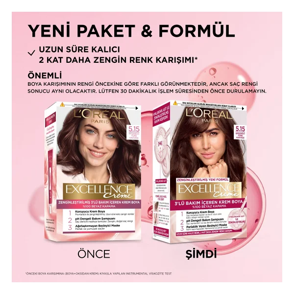 L'oreal Paris Excellence Creme 5.15 Efsanevi Türk Kahvesi Saç Boyası - Görsel 8