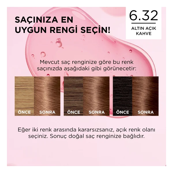L'oreal Paris Excellence Creme 6.32 Altın Açık Kahve Saç Boyası - Görsel 9