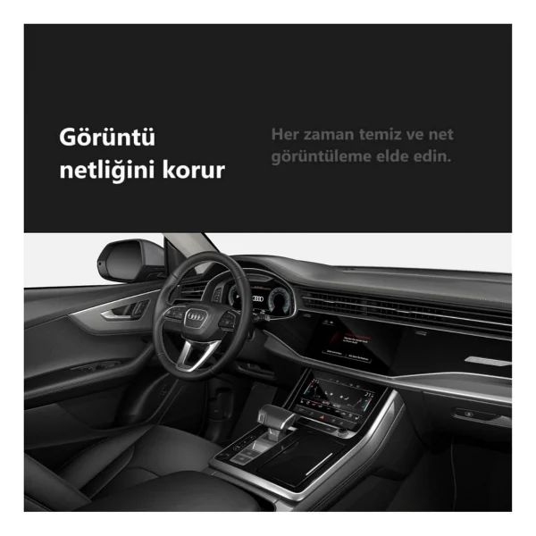Engo Audi Q7 Ekran Koruyucu Set Multimedya Kumanda Gösterge Klima - Görsel 5