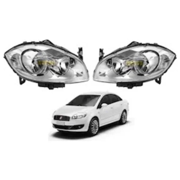 Fiat Lınea Ön Far Motorlu Takımı Sağ Sol 2 Adet Eser - Görsel 2