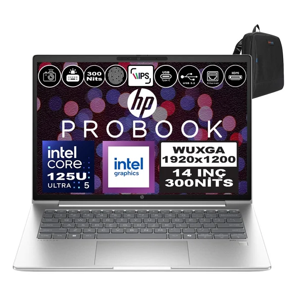 Hp Probook 440 G11 Intel Core Ultra 5 125u DDR5 16gb 512gb SSD Intel AI Boost 14" Wuxga Ips Windows 11 Home Taşınabilir Bilgisayar A22zceah01 + Zetta Çanta - Görsel 7