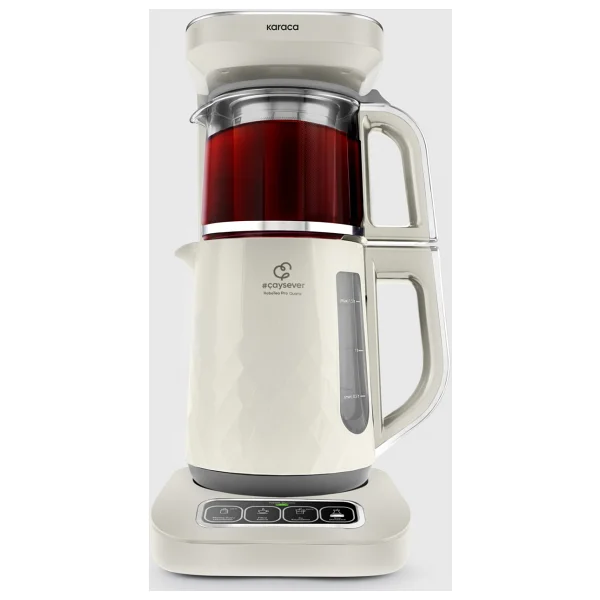 Karaca Çaysever Robotea Pro Quartz 4 In 1 Creamy Çay Makinesi 0,8 L Cam Demlik Ve 1,5 L Su Haznesi - Bej - Görsel 8