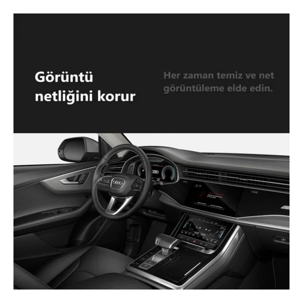 Engo Audi Q7 Mat Ekran Koruyucu Multimedya Kumanda Gösterge Klima - Görsel 5
