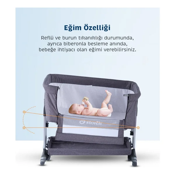 Baby Storch Sallanabilir Anne Yanı Portatif Beşik - Görsel 4