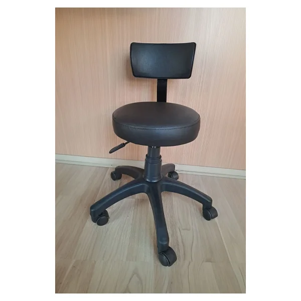 Depolife Ofis Laboratuvar Öğrenci Büro Tabure Metal Ayak Tekerlekli Sandalye Sırt Dayama Çalışma Koltuğu - Görsel 4