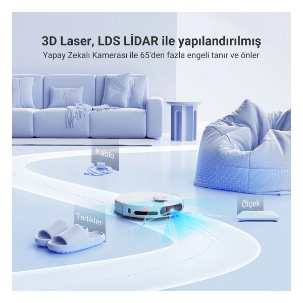 Ezviz Rs20 Pro Çöp İstasyonlu Akıllı Robot Süpürge - Görsel 7