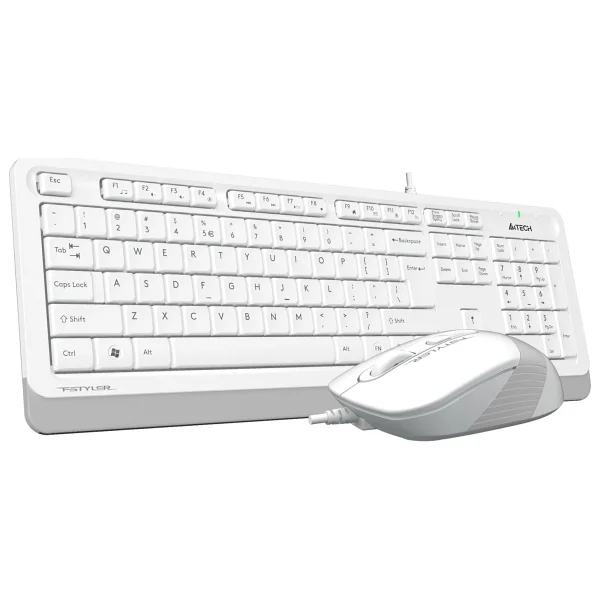 A4 Tech F1010 Beyaz Kablolu Klavye Mouse Seti - Görsel 6