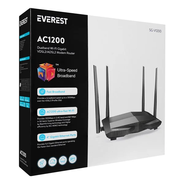 Everest Sg-V1200 1200 Mbps Router - Görsel 8
