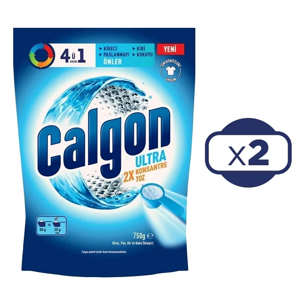Calgon Ultra Konsantre Kireç Önleyici 750 Gr 2'li - Görsel 2