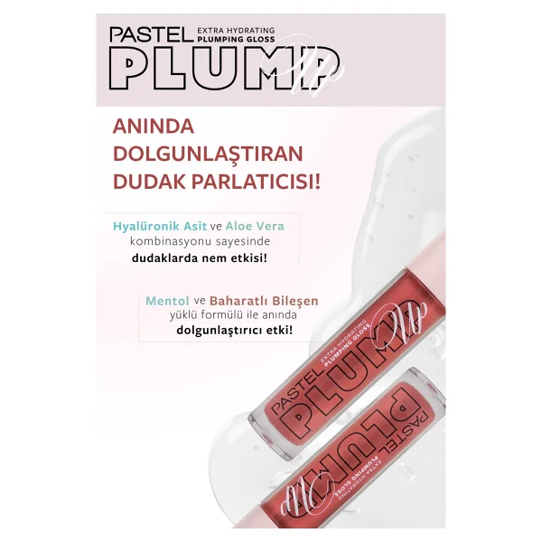 Pastel Plump Up Extra Hydrating Dolgunlaştırıcı 210 Peach Coral Dudak Parlatıcısı - Görsel 5