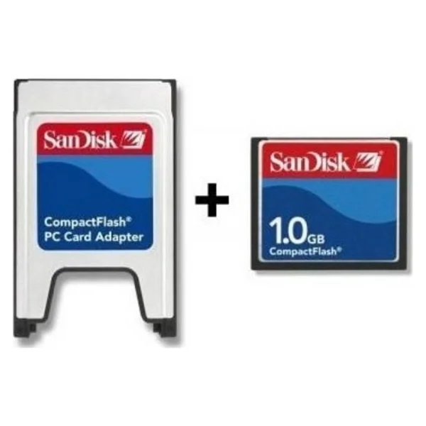 Sandisk 1 GB Compact Flash Kart + Pcmcıa Adaptör Cnc Torna Uyumlu - Görsel 7