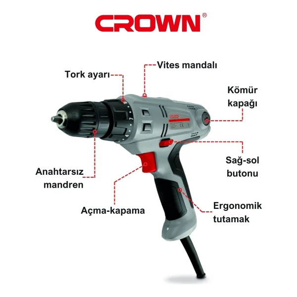 Crown Ct-10113 280 W Vidalama Makinesi - Görsel 9
