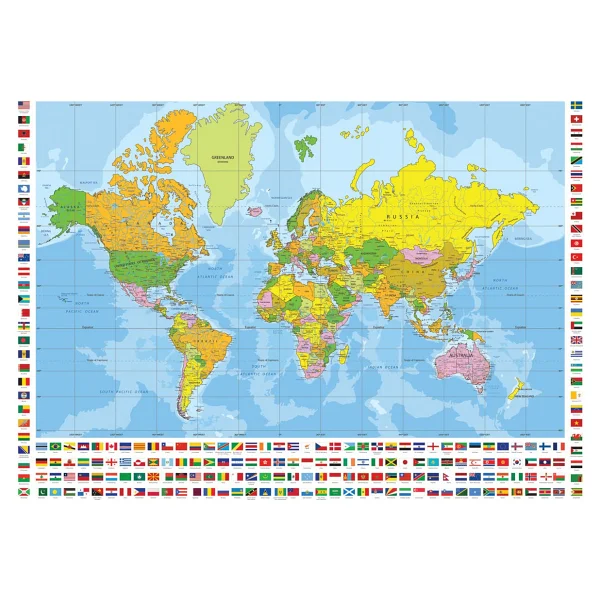 Anatolian Dünya Siyasi Haritası 700 Parça Puzzle 2703 - Görsel 3
