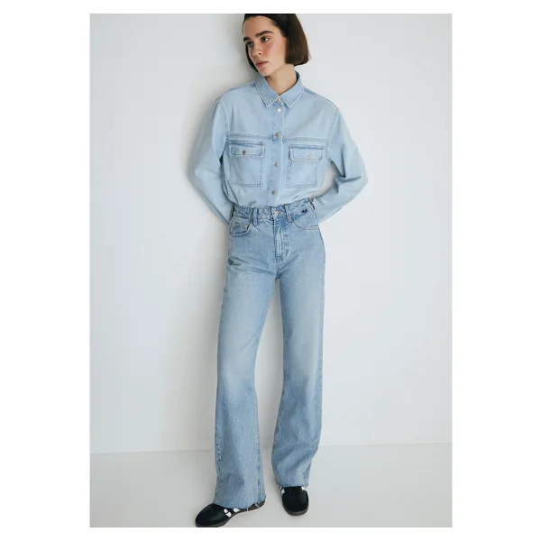 Mavi Victoria Real Blue 101072-34111 Açık Mavi Kadın Wide Leg Kot Pantolon - Görsel 9
