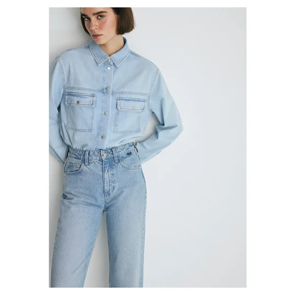 Mavi Victoria Real Blue 101072-34111 Açık Mavi Kadın Wide Leg Kot Pantolon - Görsel 2